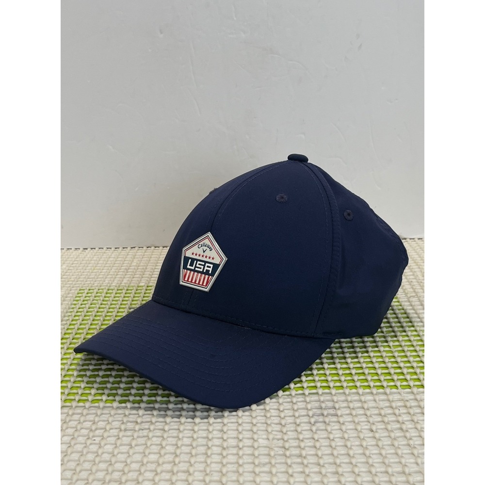 Callaway USA Golf Hat Cap Navy Blue Snapback Flexfit 110 One size